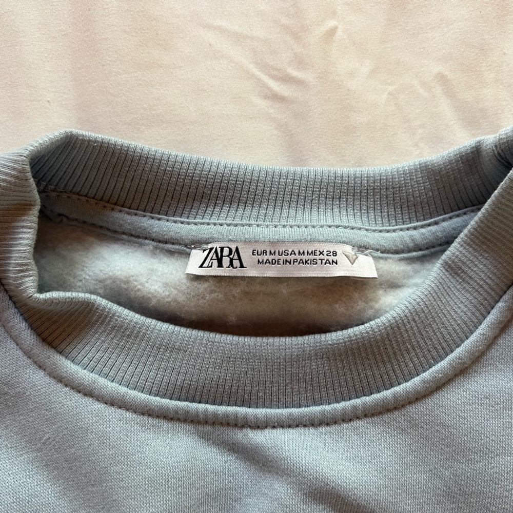 Zara Baby blue cropped sweater. Size smalll. New without tags. Never worn. - Picture 2 of 3